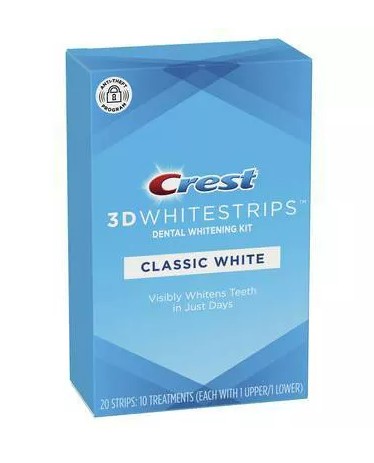 Bieliace pásiky Crest 3D Classic White